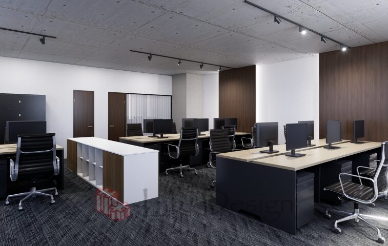 本町新築セットアップオフィス65㎡区画の室内イメージ