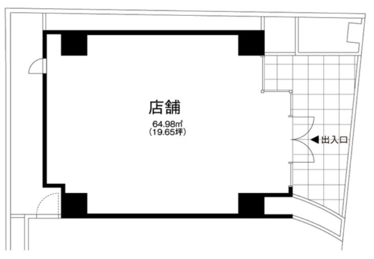 福島区大淀南 店舗テナント間取り図 約20坪